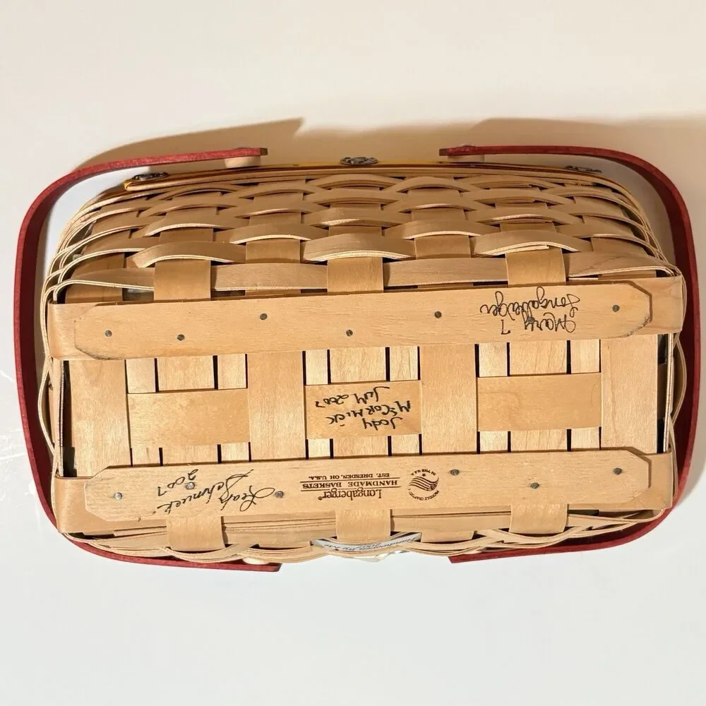 Longaberger 2007 Jelly Belly Basket Fest Collectors Club Red Handle Signed